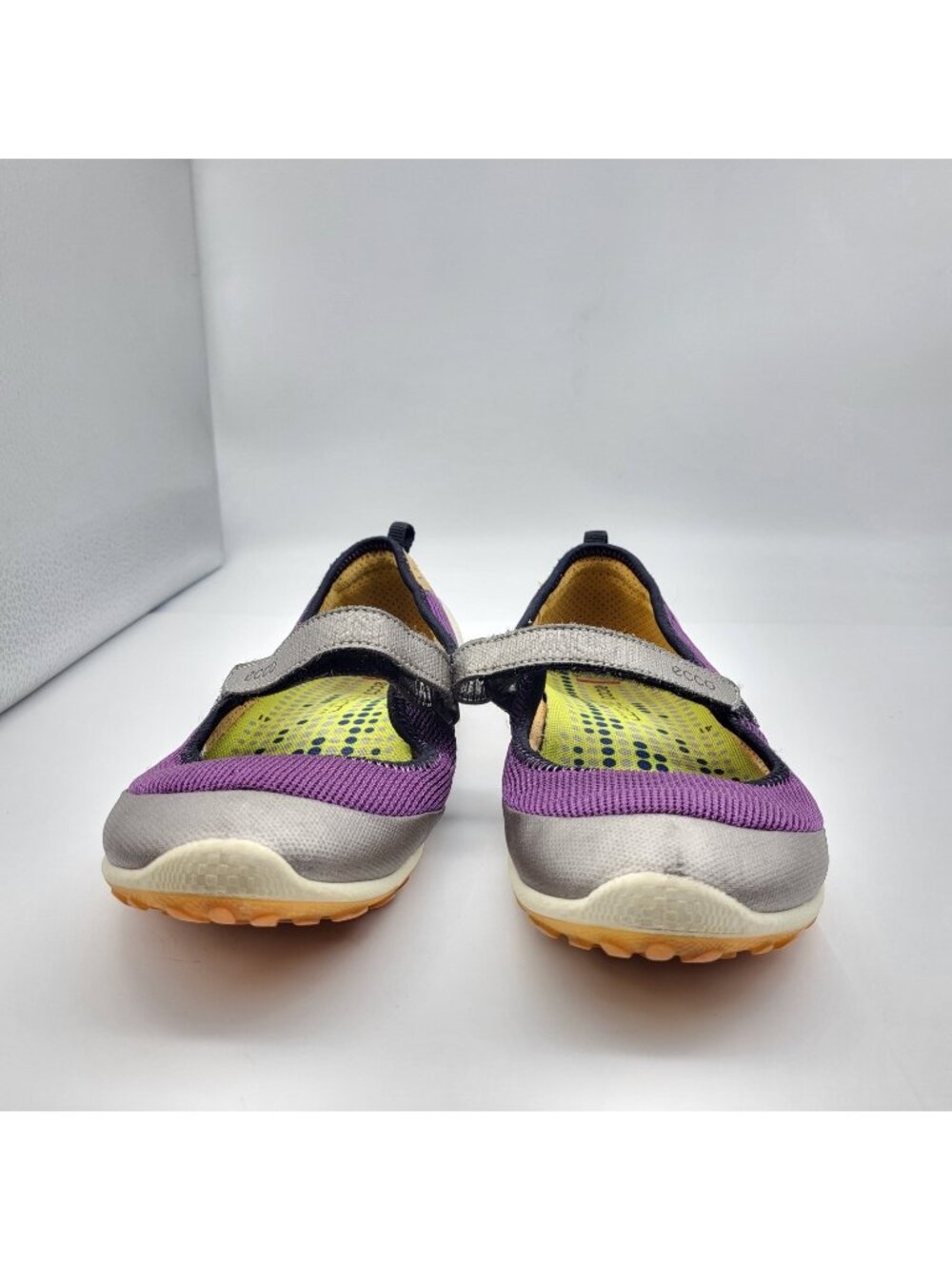 Ecco Biom Womens sz 10 EU 41 Mary Jane Purple Silver Golf Shoes
